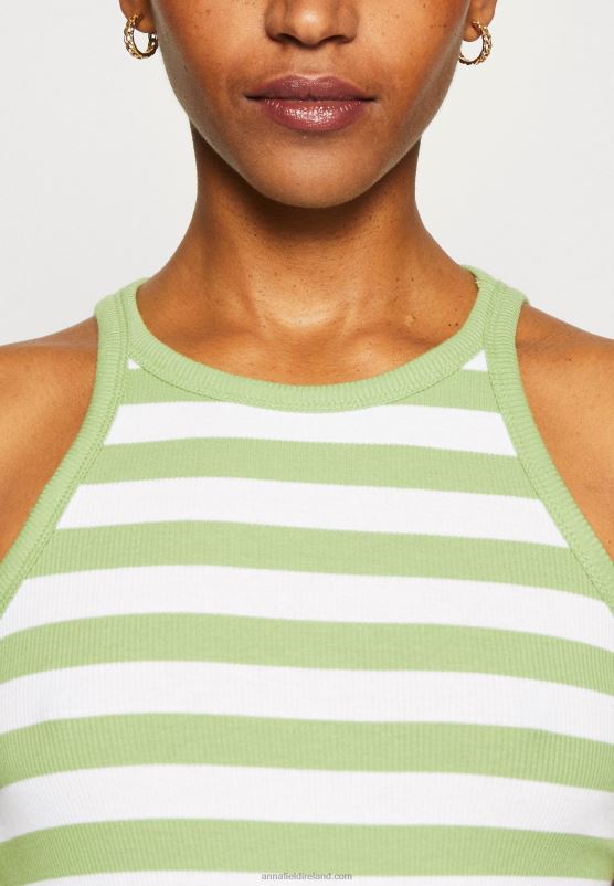 Z62T479 Women Anna Field 2 Pack Top Off-White/Green