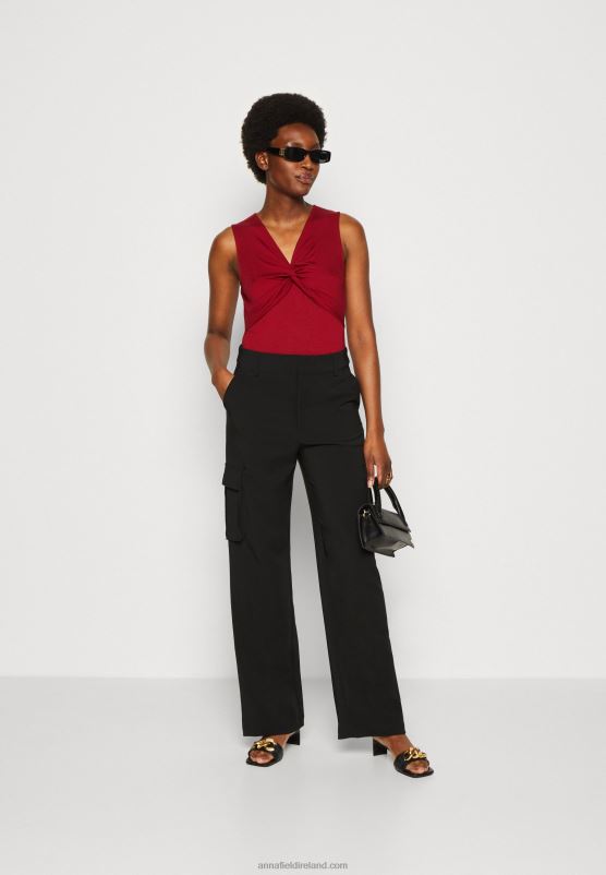 Z62T480 Women Anna Field Top Dark Red