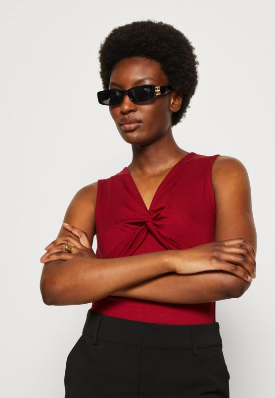 Z62T480 Women Anna Field Top Dark Red