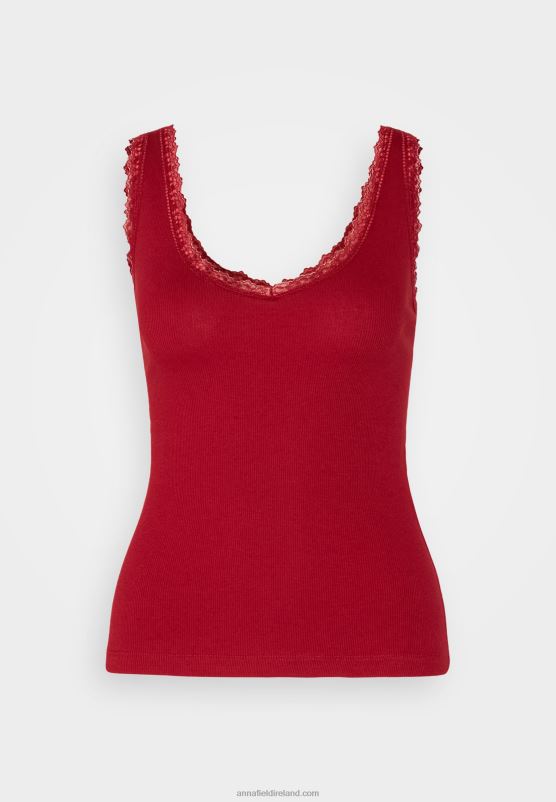 Z62T497 Women Anna Field Top Dark Red