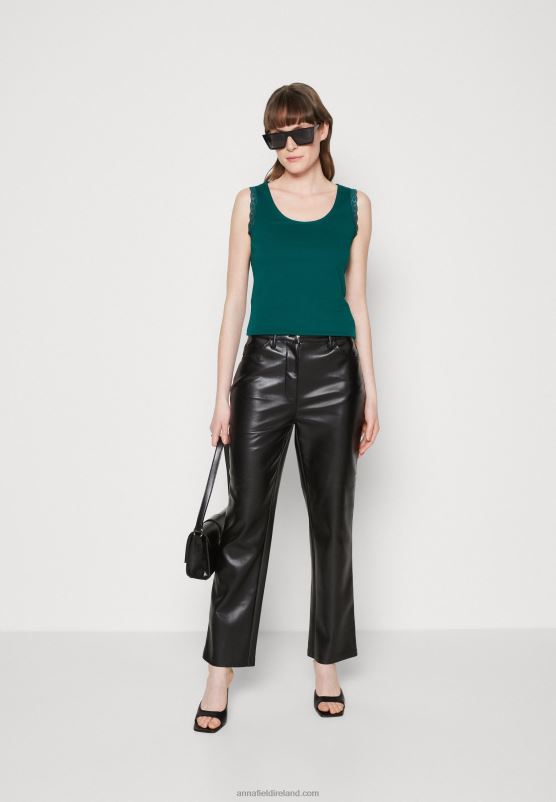 Z62T499 Women Anna Field Top Dark Green