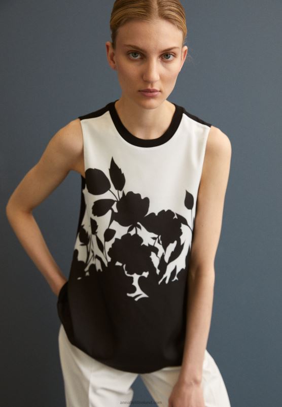 Z62T504 Women Anna Field Blouse Black/White