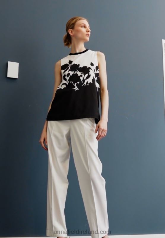 Z62T504 Women Anna Field Blouse Black/White