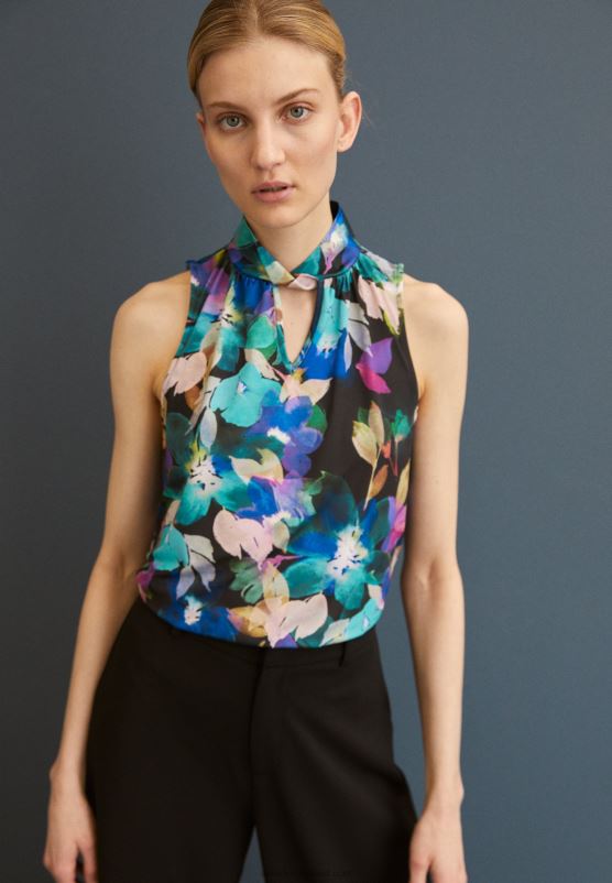 Z62T505 Women Anna Field Top Nblue/Purple