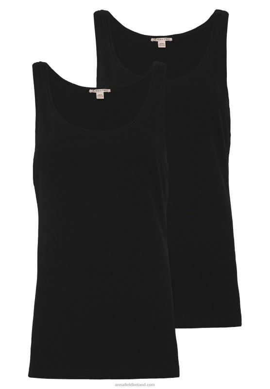 Z62T508 Women Anna Field 2 Pack Top Black