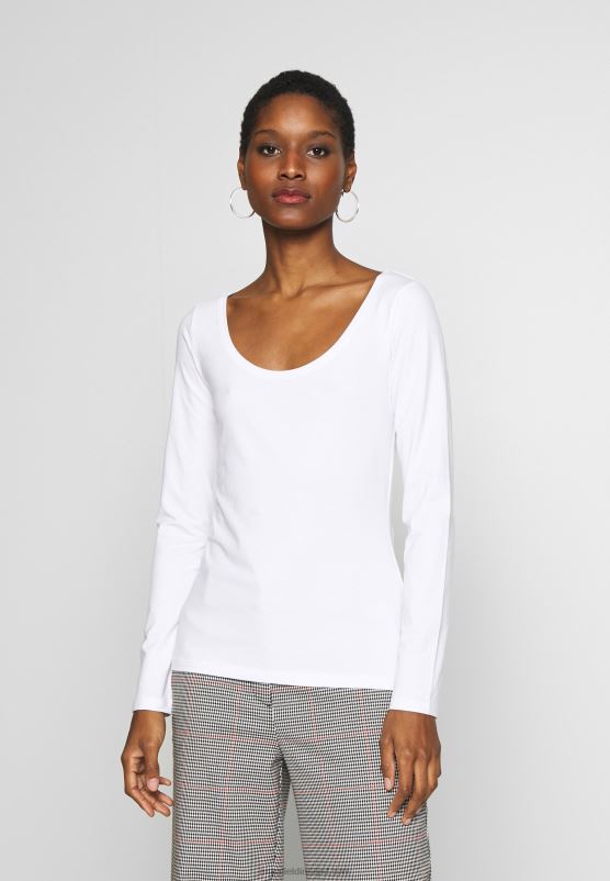 Z62T513 Women Anna Field 2 Pack Long Sleeved Top Black/White