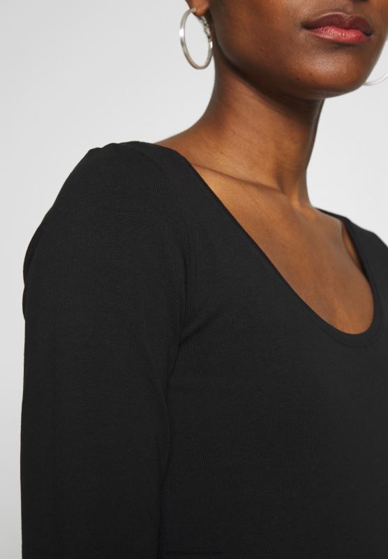 Z62T513 Women Anna Field 2 Pack Long Sleeved Top Black/White