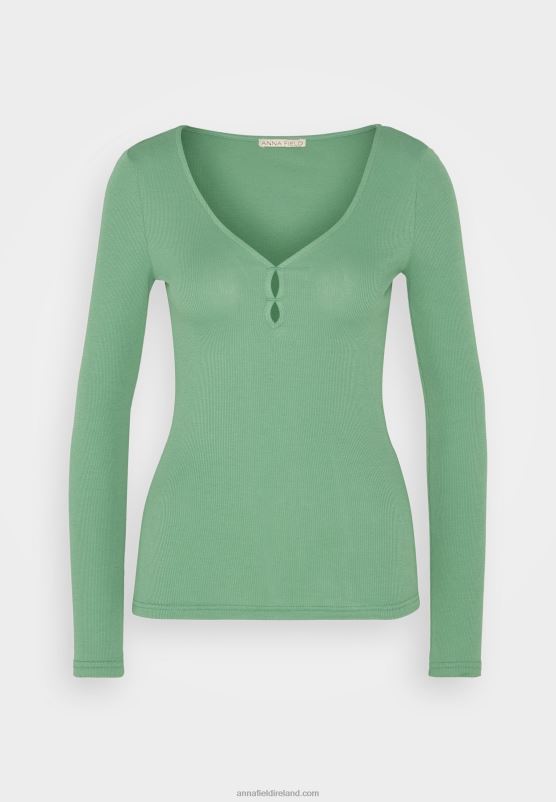 Z62T514 Women Anna Field Long Sleeved Top Green