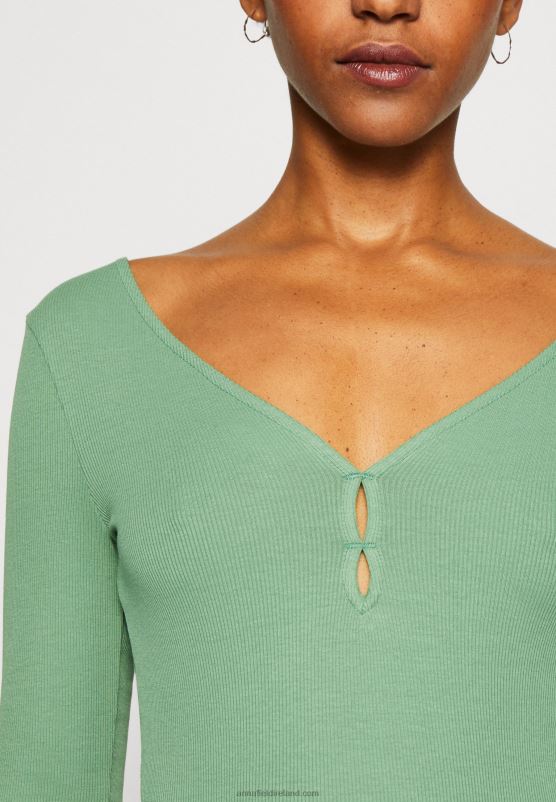Z62T514 Women Anna Field Long Sleeved Top Green