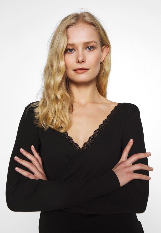 Z62T516 Women Anna Field Long Sleeved Top Black