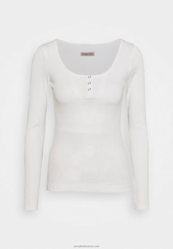 Z62T517 Women Anna Field Long Sleeved Top White