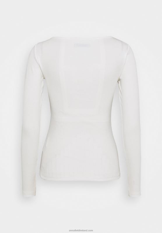 Z62T517 Women Anna Field Long Sleeved Top White
