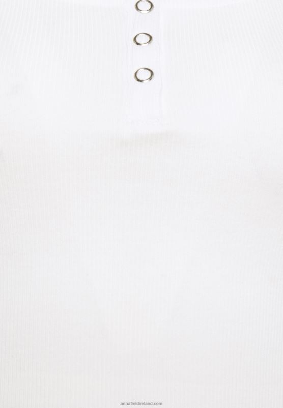 Z62T517 Women Anna Field Long Sleeved Top White