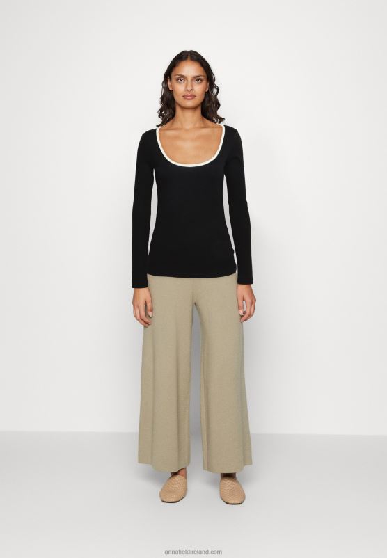 Z62T520 Women Anna Field Long Sleeved Top Black