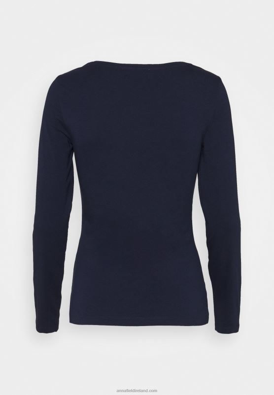 Z62T522 Women Anna Field 2 Pack Long Sleeved Top Dark Blue/Mottled Light Grey