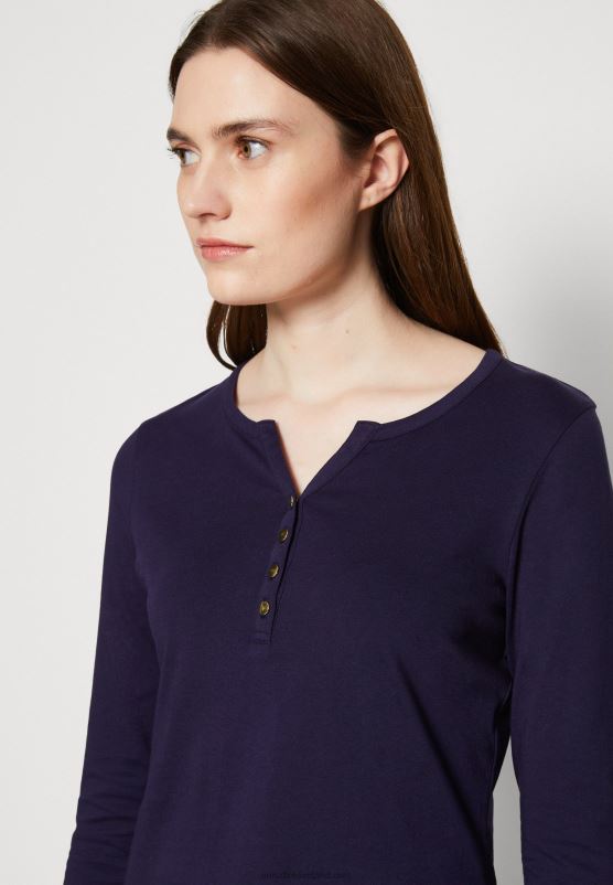 Z62T523 Women Anna Field Long Sleeved Top Dark Blue