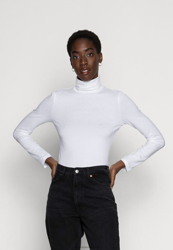 Z62T527 Women Anna Field Long Sleeved Top White