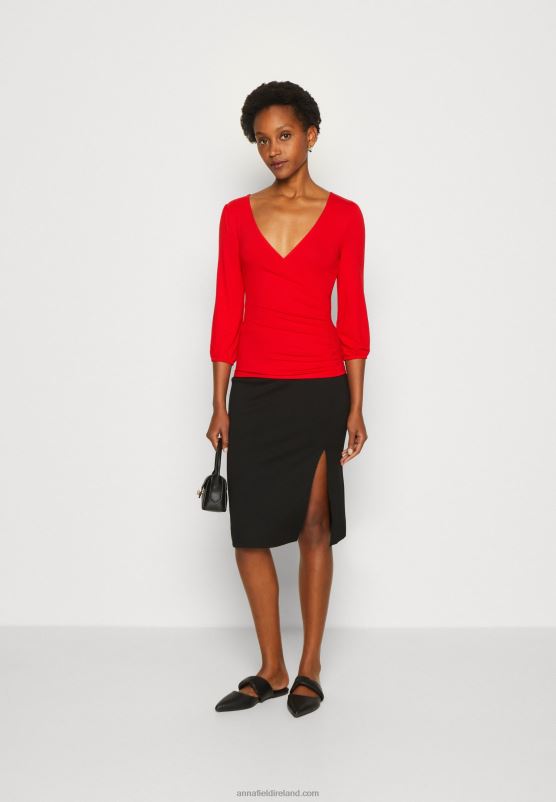 Z62T529 Women Anna Field Long Sleeved Top Red