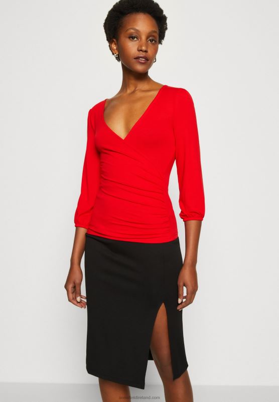 Z62T529 Women Anna Field Long Sleeved Top Red