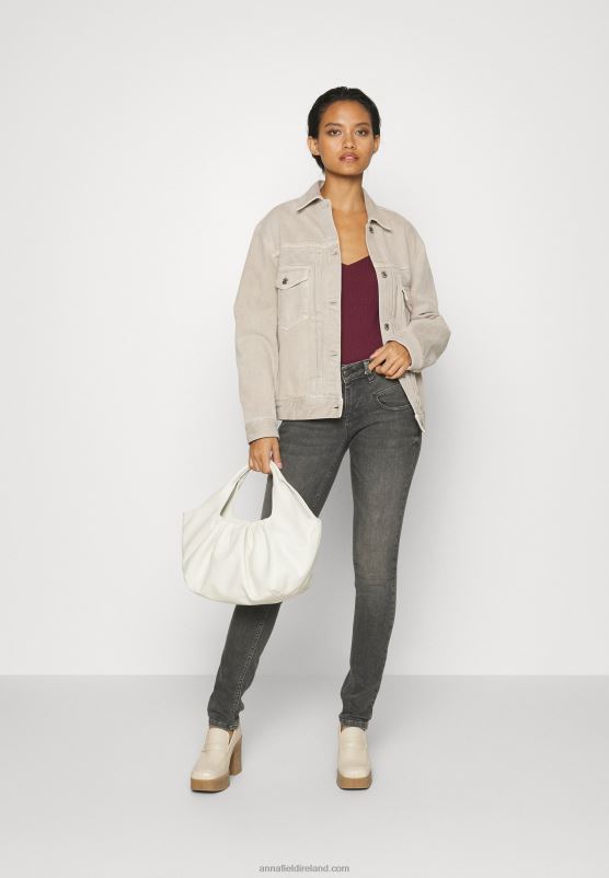 Z62T530 Women Anna Field Long Sleeved Top Dark Red