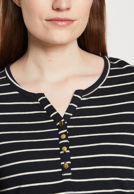 Z62T531 Women Anna Field Long Sleeved Top Black White