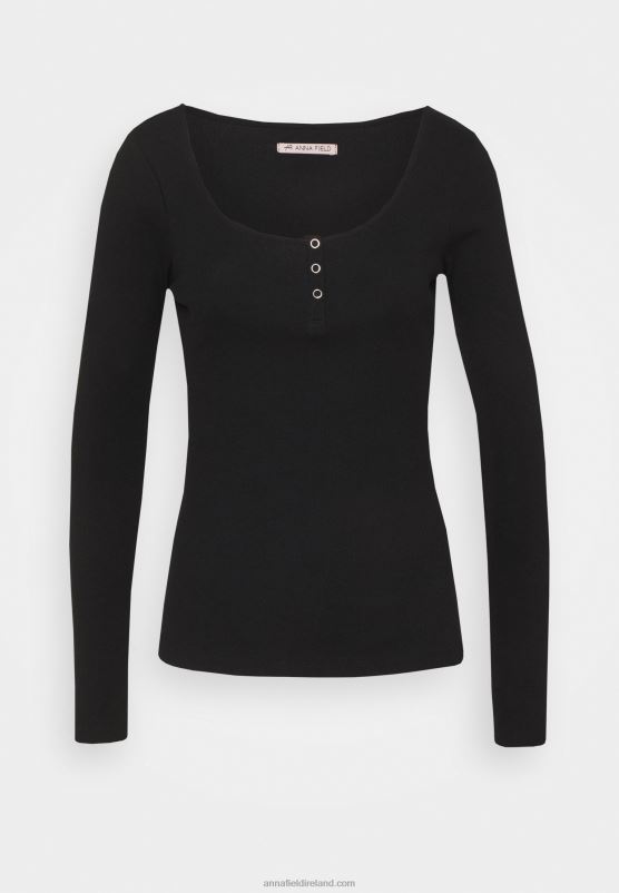 Z62T533 Women Anna Field Long Sleeved Top Black