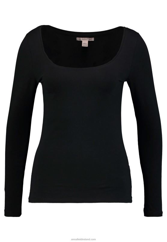 Z62T534 Women Anna Field Long Sleeved Top Black