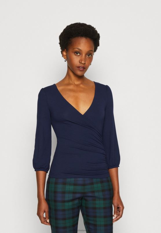 Z62T536 Women Anna Field Long Sleeved Top Dark Blue