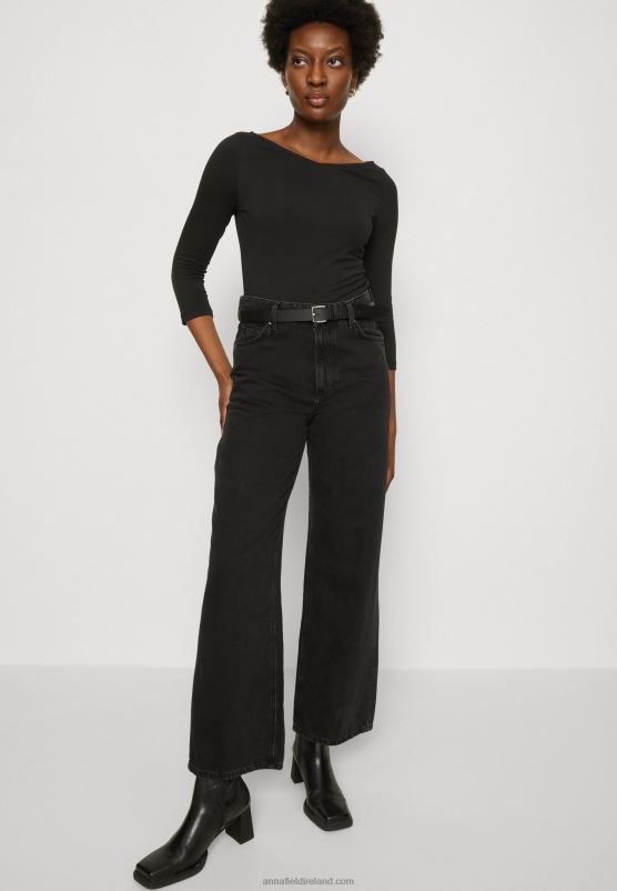 Z62T537 Women Anna Field Long Sleeved Top Black