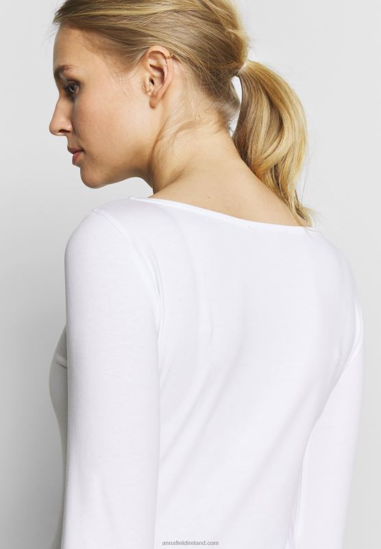 Z62T539 Women Anna Field 2 Pack Long Sleeved Top Maritime Blue/White