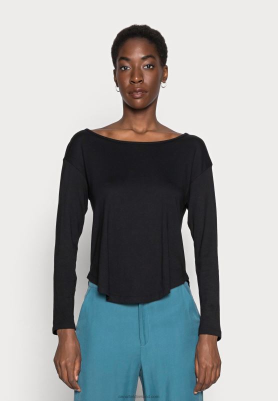 Z62T542 Women Anna Field Basic Long Sleeved Top Black