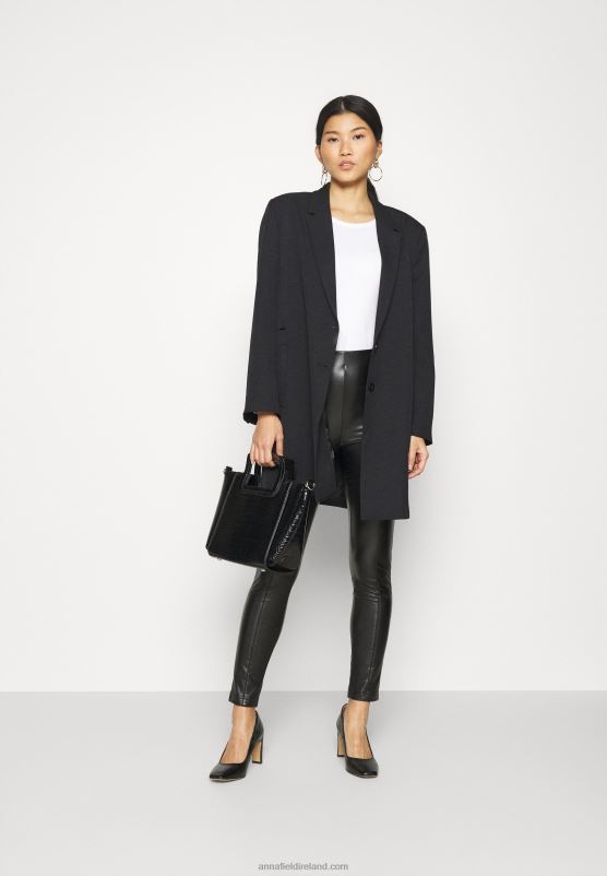 Z62T543 Women Anna Field 3 Pack Long Sleeved Top Black/White/Mottled Light Grey