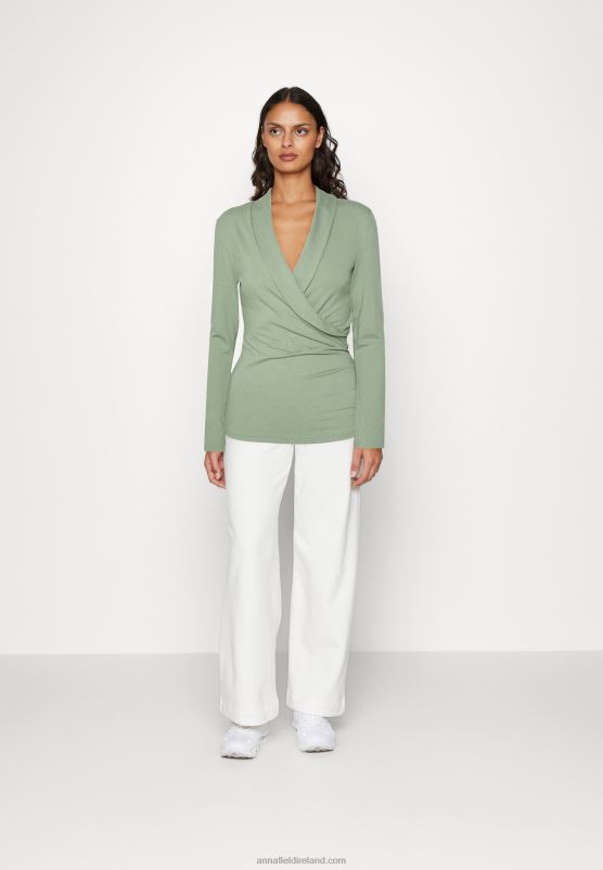 Z62T545 Women Anna Field Long Sleeved Top Light Green
