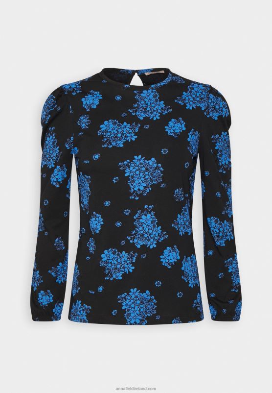 Z62T546 Women Anna Field Long Sleeved Top Dark Blue