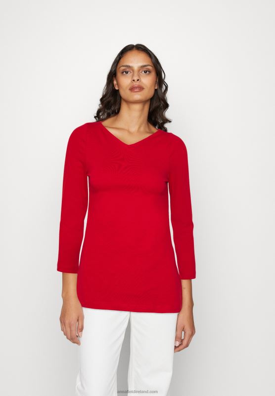 Z62T555 Women Anna Field Long Sleeved Top Dark Red