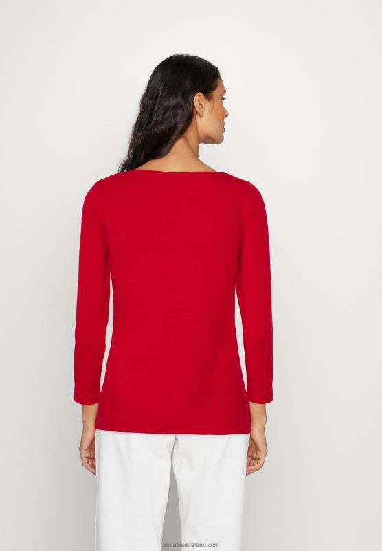Z62T555 Women Anna Field Long Sleeved Top Dark Red
