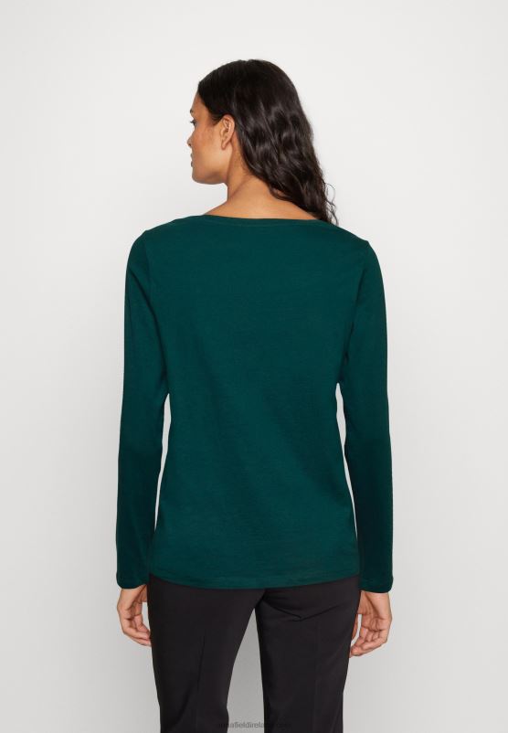 Z62T556 Women Anna Field Long Sleeved Top Dark Green