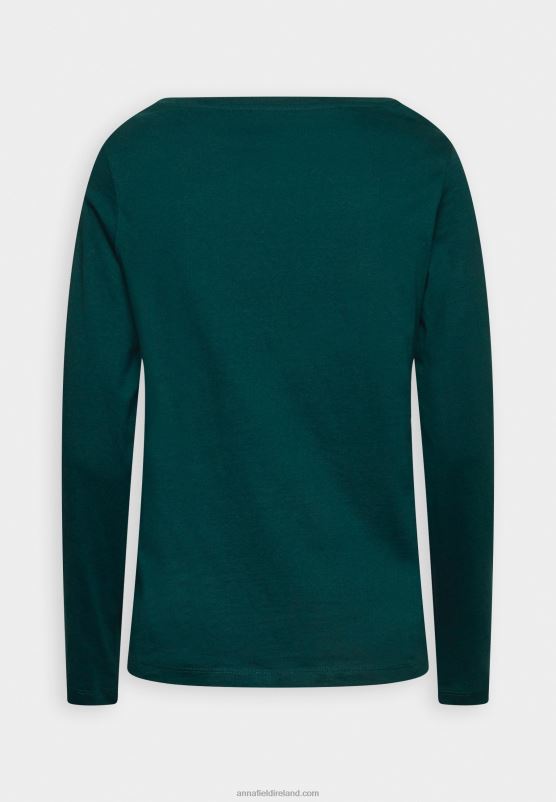 Z62T556 Women Anna Field Long Sleeved Top Dark Green