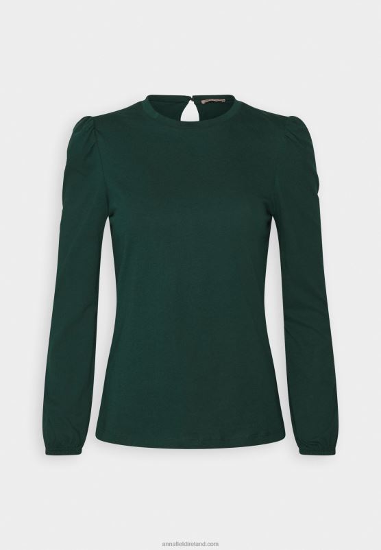 Z62T559 Women Anna Field Long Sleeved Top Dark Green