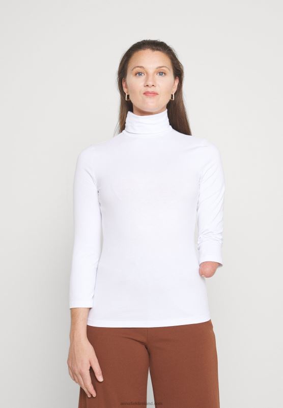 Z62T560 Women Anna Field Long Sleeved Top White