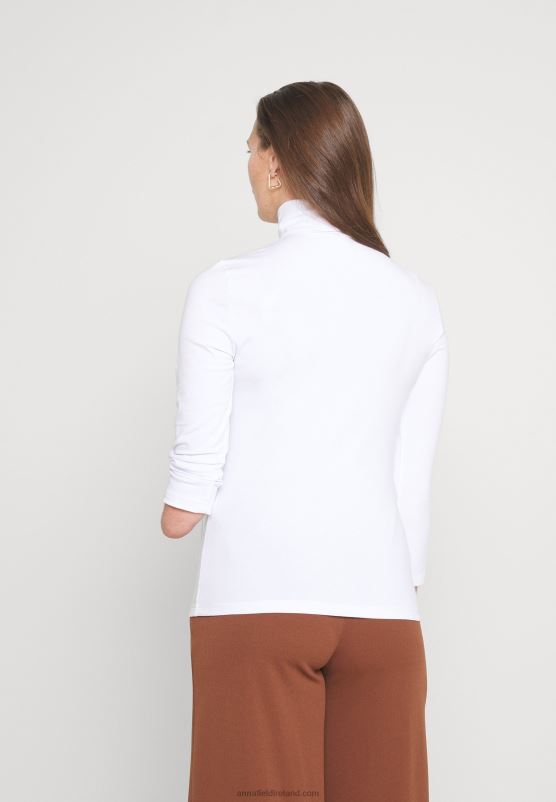 Z62T560 Women Anna Field Long Sleeved Top White