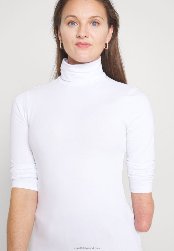 Z62T560 Women Anna Field Long Sleeved Top White