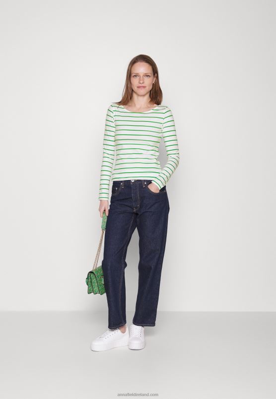 Z62T562 Women Anna Field 2 Pack Long Sleeved Top White/Green