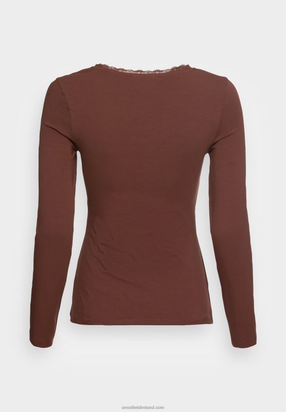 Z62T565 Women Anna Field Long Sleeved Top Brown