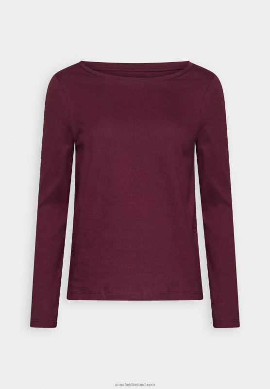 Z62T567 Women Anna Field Long Sleeved Top Dark Red