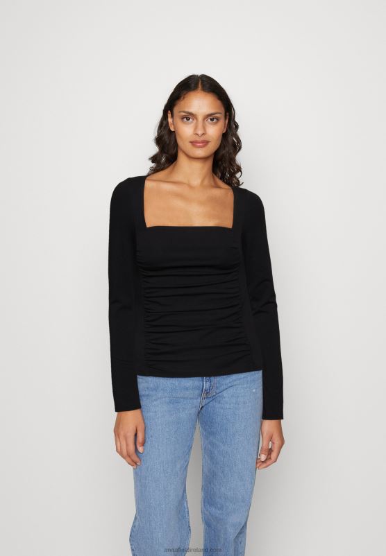 Z62T568 Women Anna Field Long Sleeved Top Black