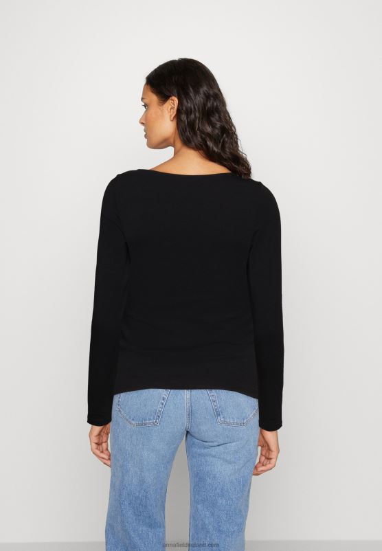 Z62T568 Women Anna Field Long Sleeved Top Black
