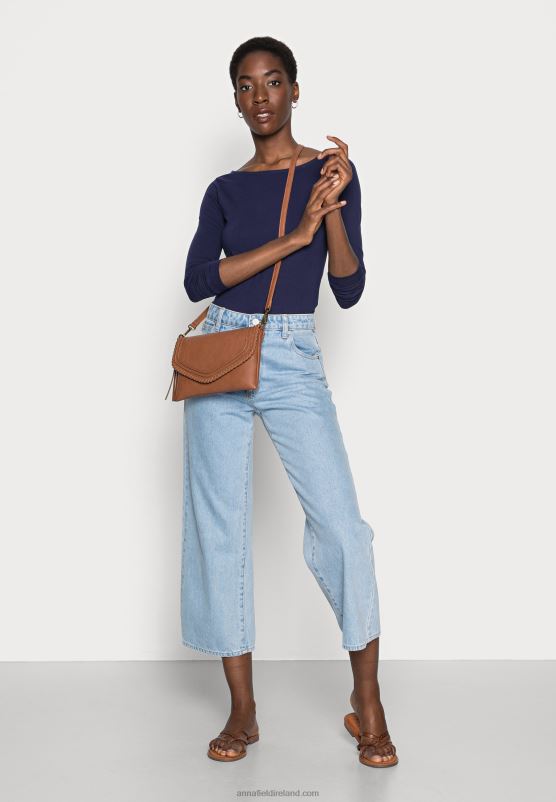 Z62T570 Women Anna Field Long Sleeved Top Dark Blue