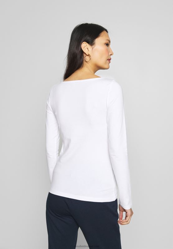 Z62T571 Women Anna Field Long Sleeved Top White
