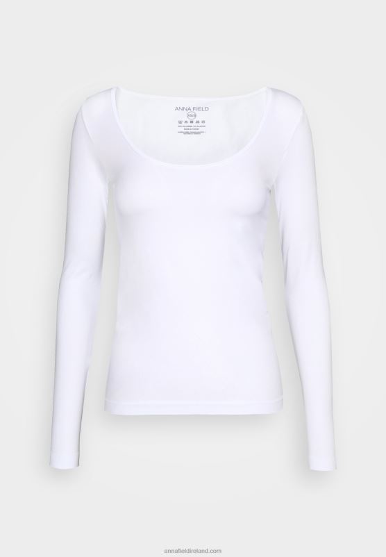 Z62T572 Women Anna Field Long Sleeved Top White